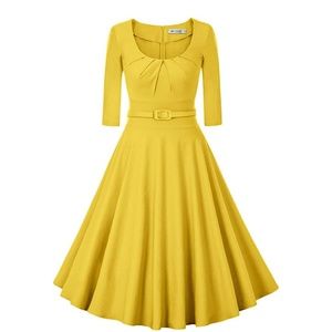 Muxxn Yellow Swing Dress